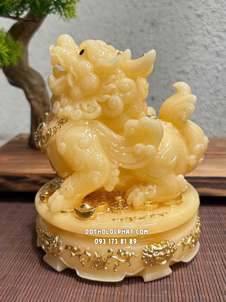 Tỳ Hưu Vờn Cầu Vàng Thạch Anh Đế Xoay TH-035