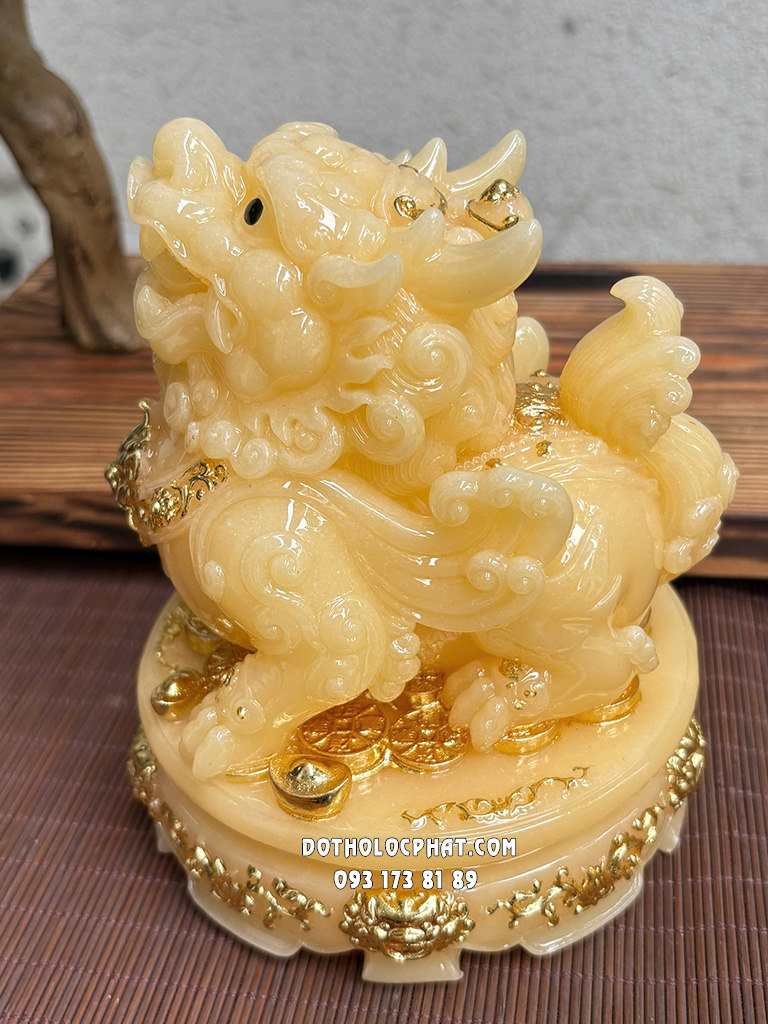Tỳ Hưu Vờn Cầu Vàng Thạch Anh Đế Xoay TH-035