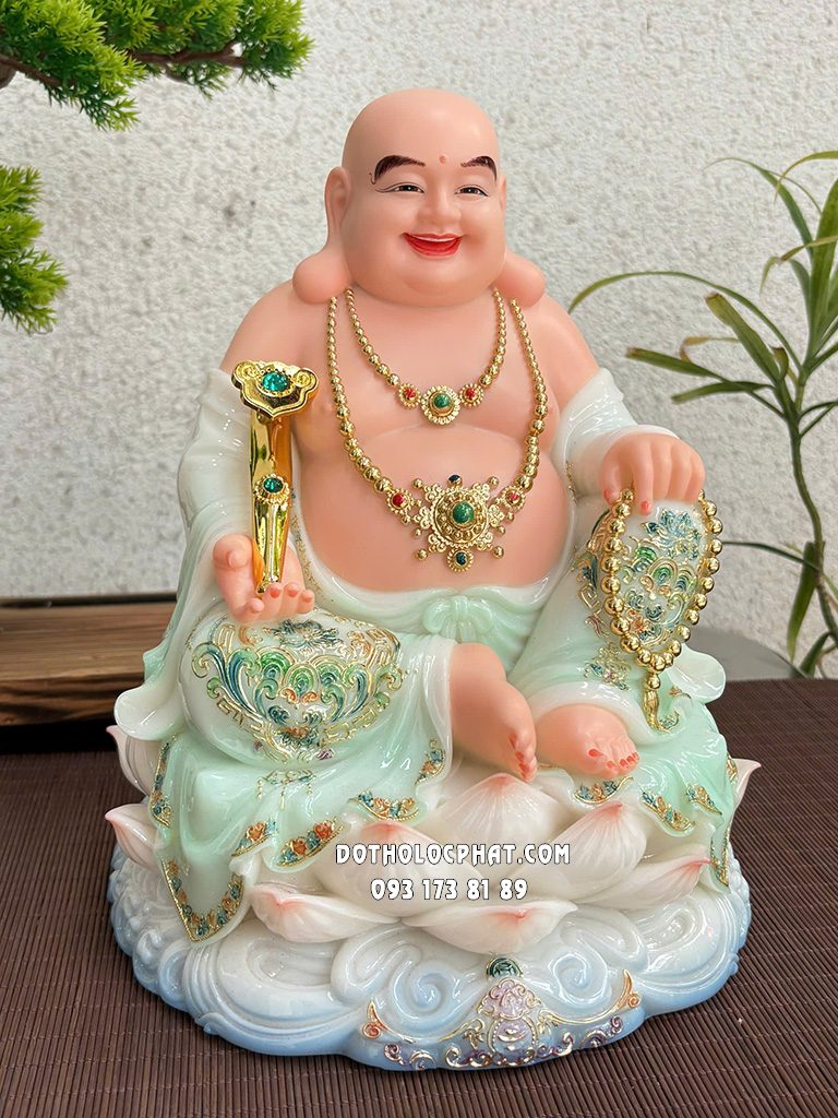 tuong-phat-di-lac-ao-xanh-hoa-van-de-sen-no-dlbt-096-3