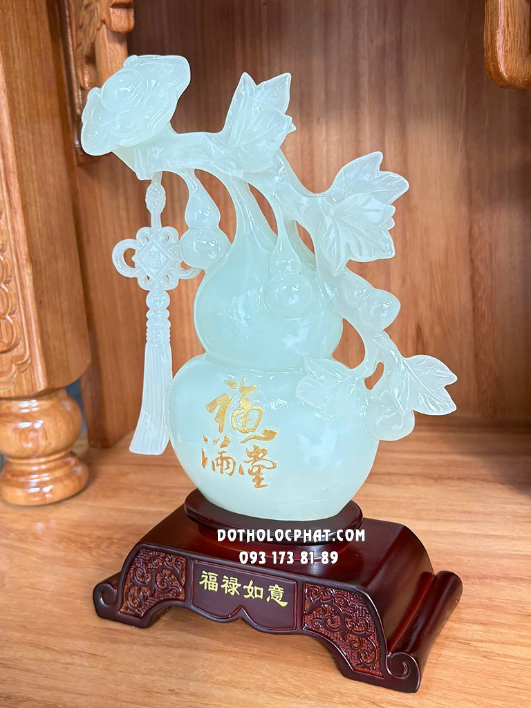 Hồ Lô Phong Thủy Xanh Ngọc Phúc Mãn Đường HLPT-003
